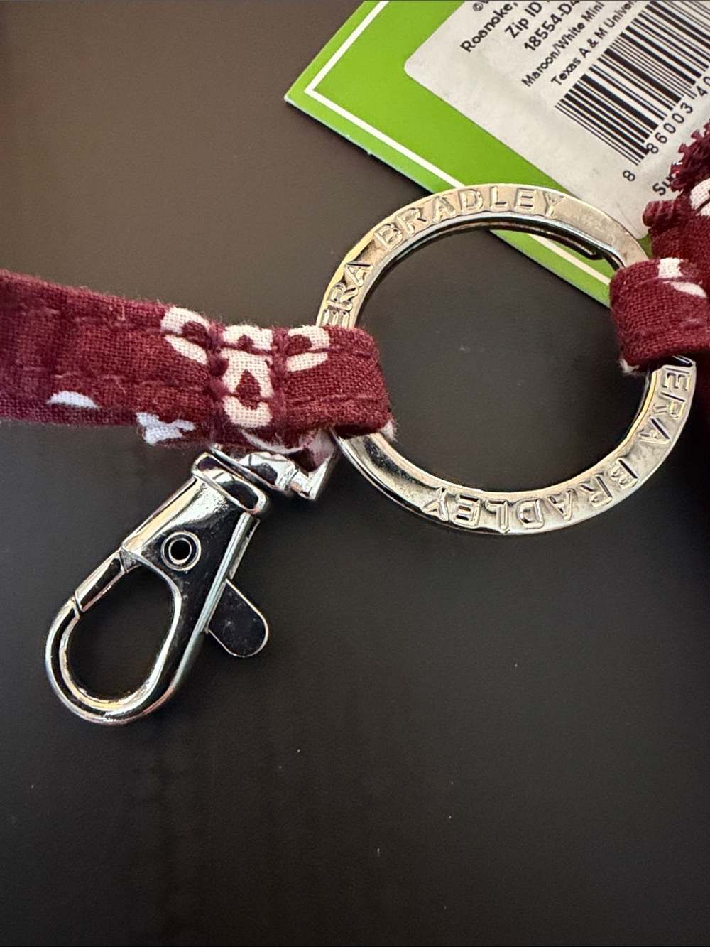 Vera Bradley Maroon Texas A&M Lanyard ID Pouch - Picture 5 of 7